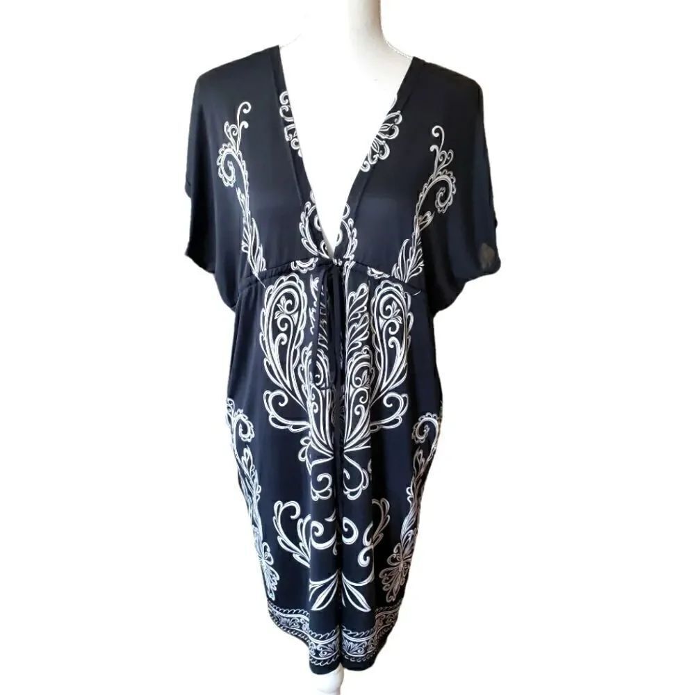 Free Coulture Black & White Swim Coverup Size Large